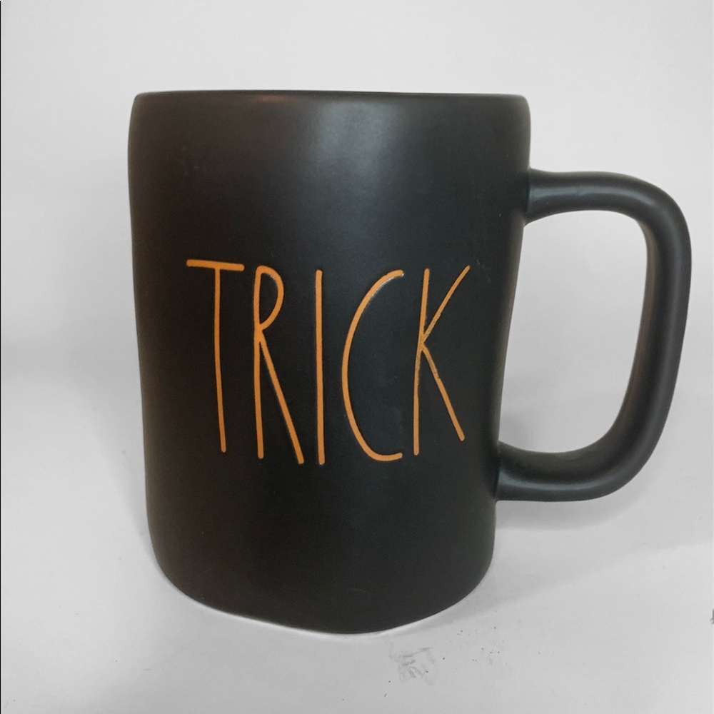 Rae Dunn Halloween Trick Treat Black Matte Coffee Mug